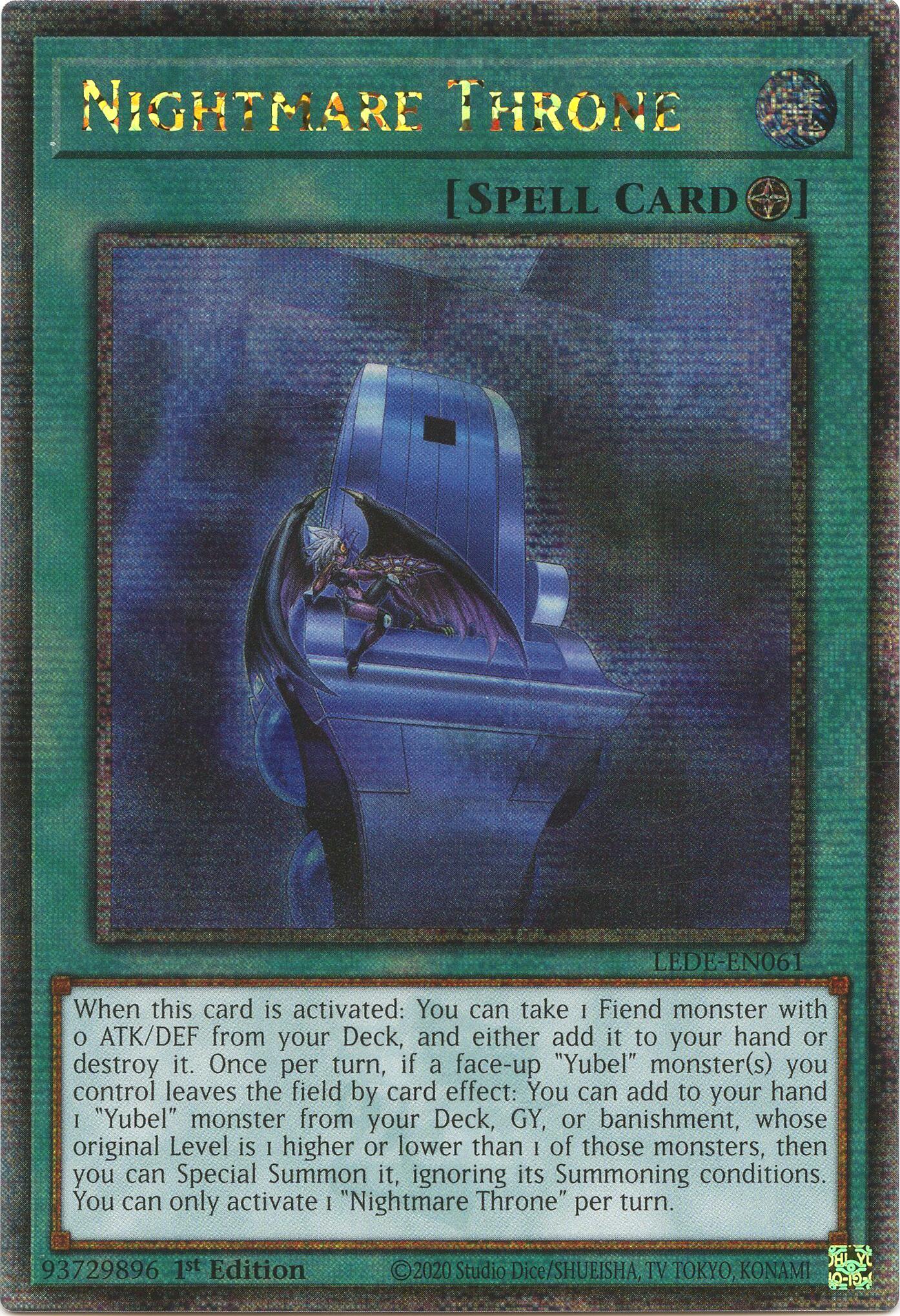 Nightmare Throne (Quarter Century Secret Rare) [LEDE-EN061] Quarter Century Secret Rare | Fandemonia Ltd