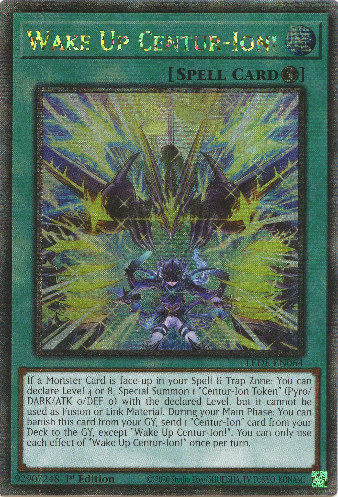 Wake Up Centur-Ion! (Quarter Century Secret Rare) [LEDE-EN064] Quarter Century Secret Rare | Fandemonia Ltd