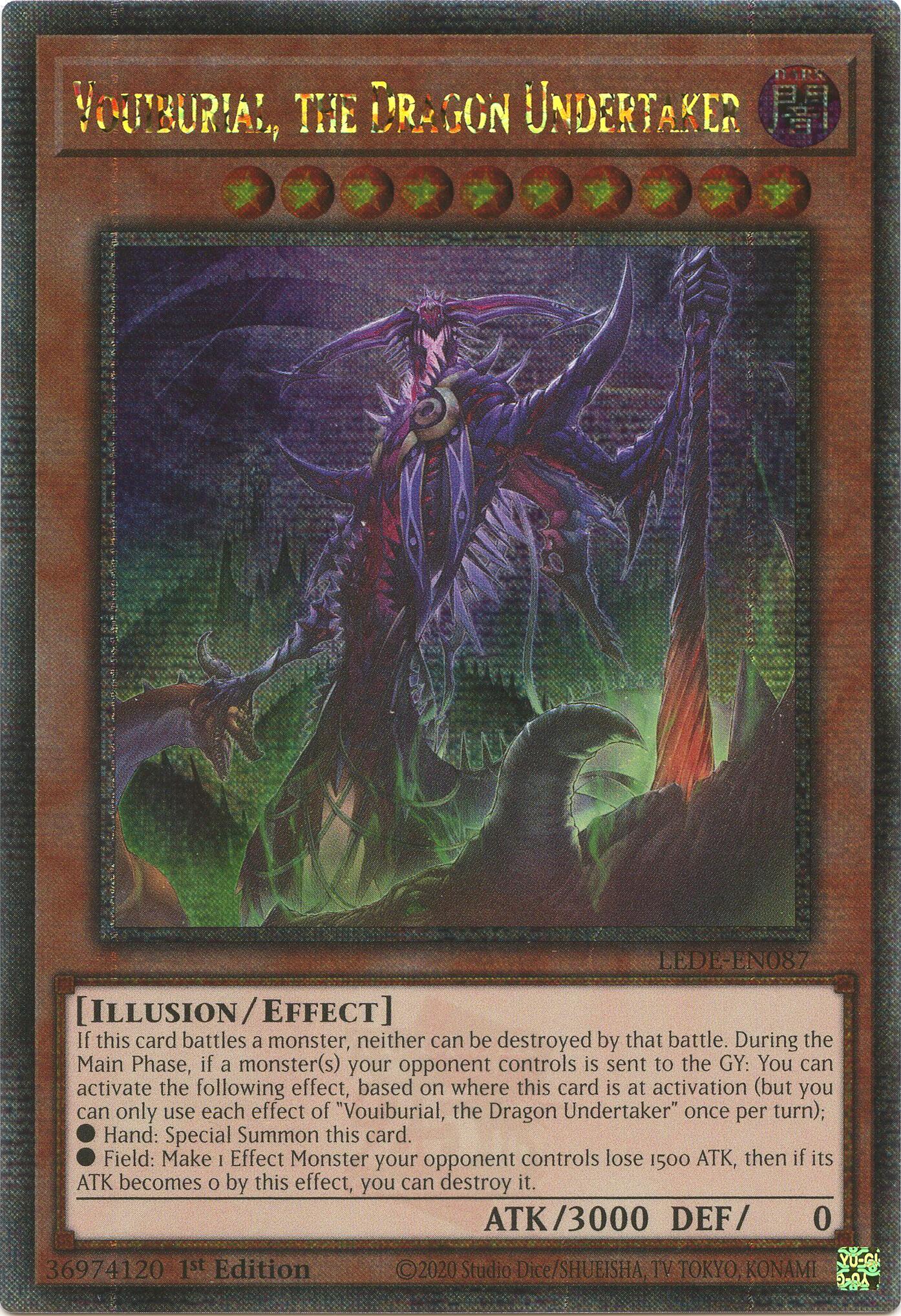 Vouiburial, the Dragon Undertaker (Quarter Century Secret Rare) [LEDE-EN087] Quarter Century Secret Rare | Fandemonia Ltd