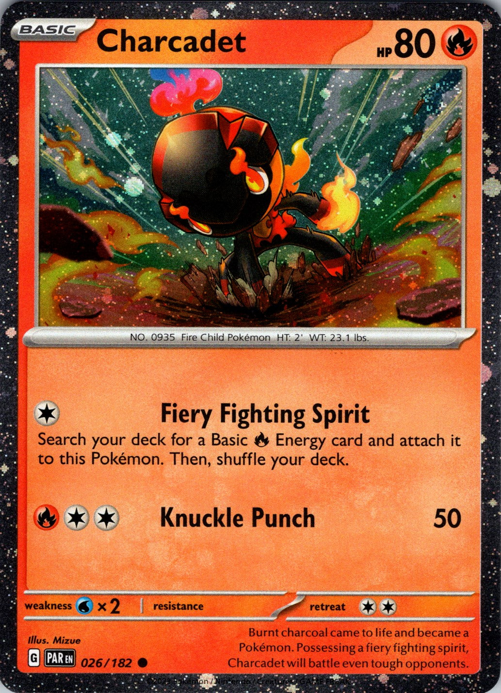 Charcadet (026/182) (Cosmos Holo) [Scarlet & Violet: Paradox Rift] | Fandemonia Ltd