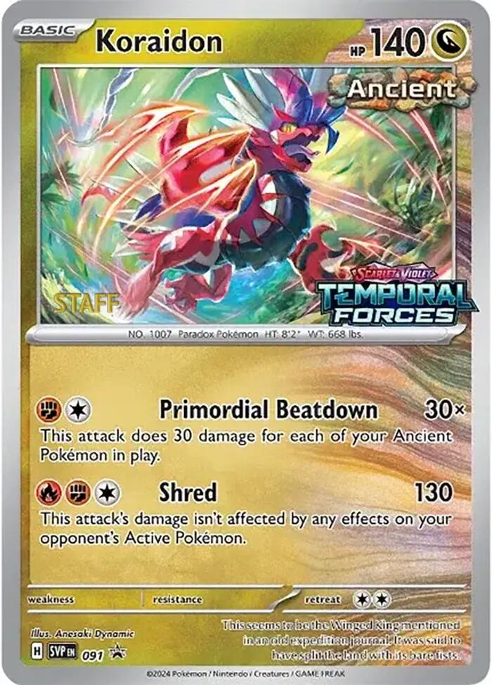 Koraidon (091) (Stamped) (Staff) [Scarlet & Violet: Black Star Promos] | Fandemonia Ltd