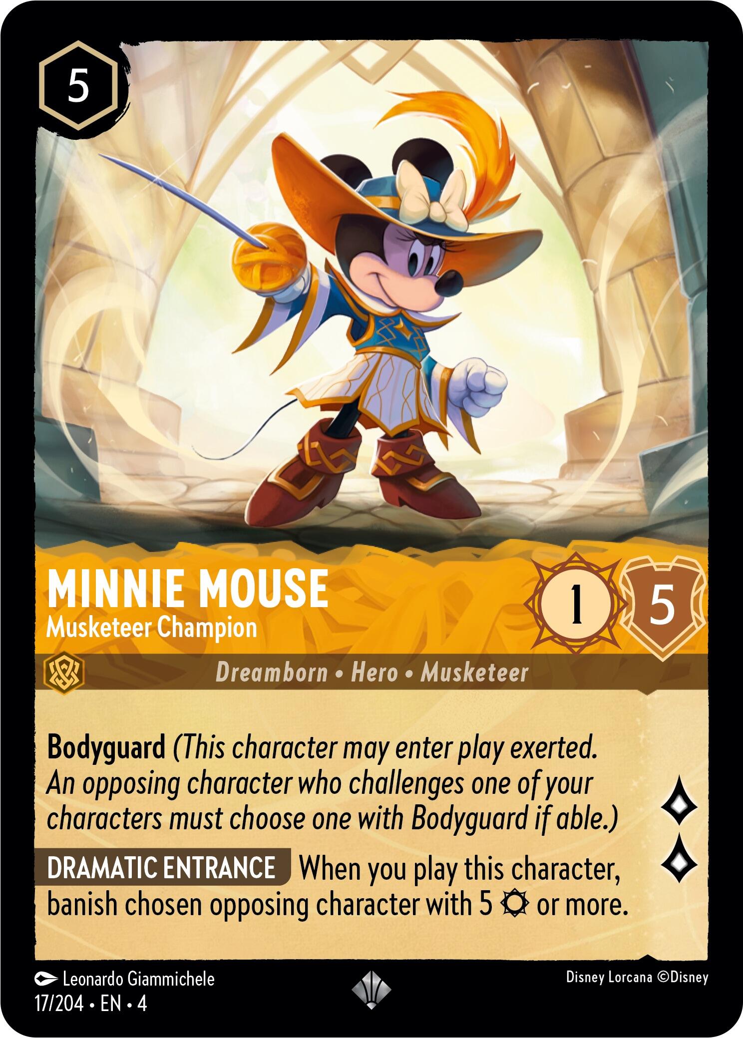 Minnie Mouse - Musketeer Champion (17/204) [Ursula's Return] | Fandemonia Ltd