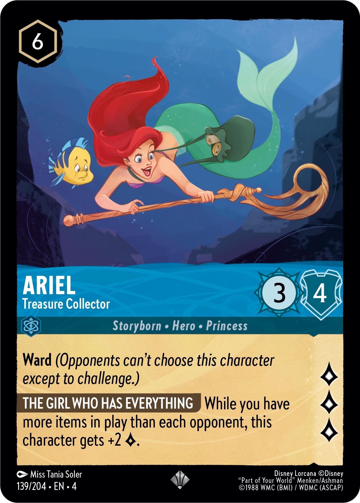 Ariel - Treasure Collector (139/204) [Ursula's Return] | Fandemonia Ltd