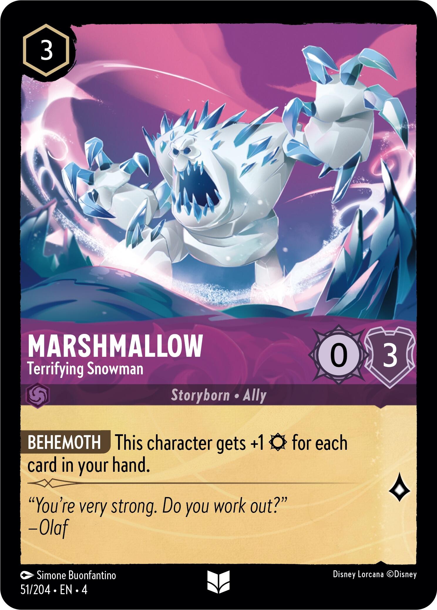 Marshmallow - Terrifying Snowman (51/204) [Ursula's Return] | Fandemonia Ltd