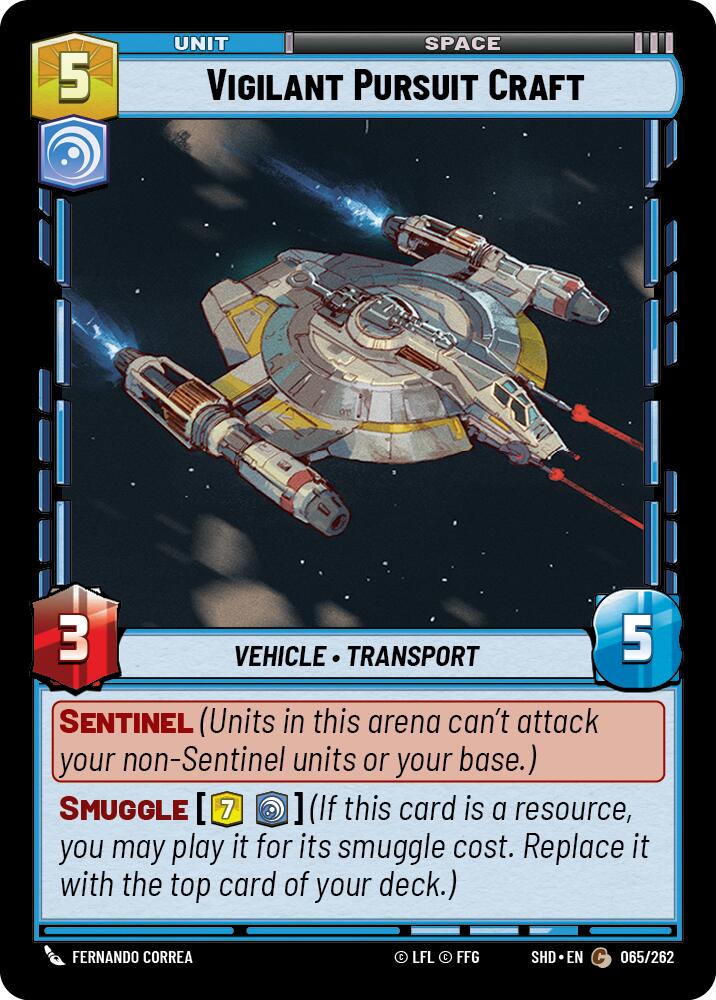 Vigilant Pursuit Craft (065/262) (065/262) [Shadows of the Galaxy] | Fandemonia Ltd
