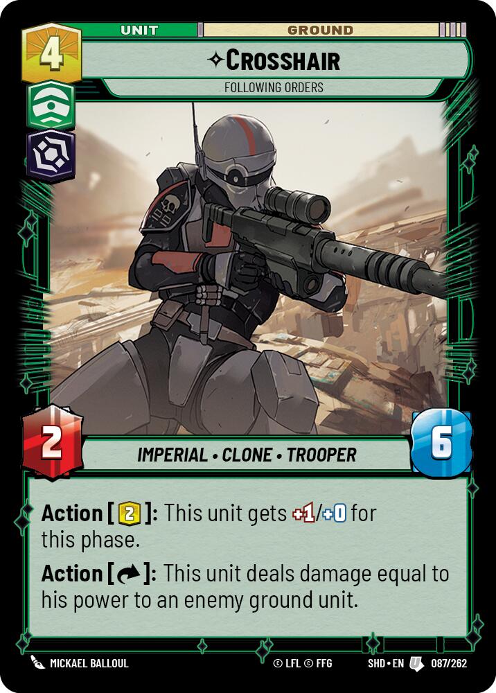 Crosshair - Following Orders (087/262) (087/262) [Shadows of the Galaxy] | Fandemonia Ltd