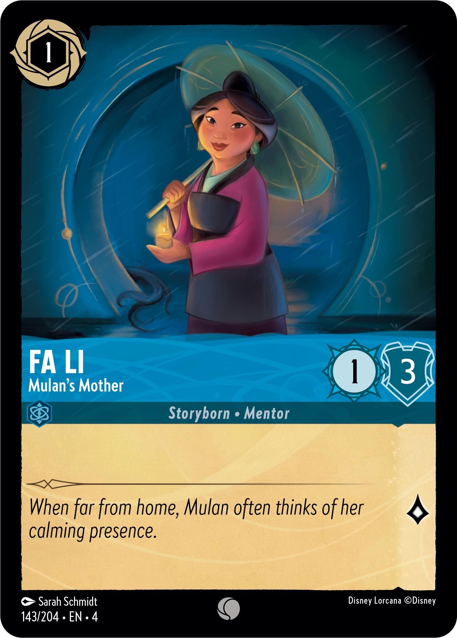 Fa Li - Mulan's Mother (143/204) [Ursula's Return] | Fandemonia Ltd