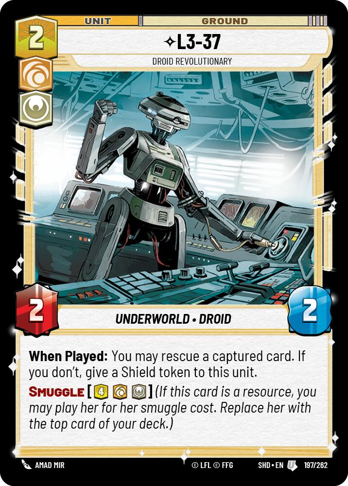 L3-37 - Droid Revolutionary (197/262) (197/262) [Shadows of the Galaxy] | Fandemonia Ltd