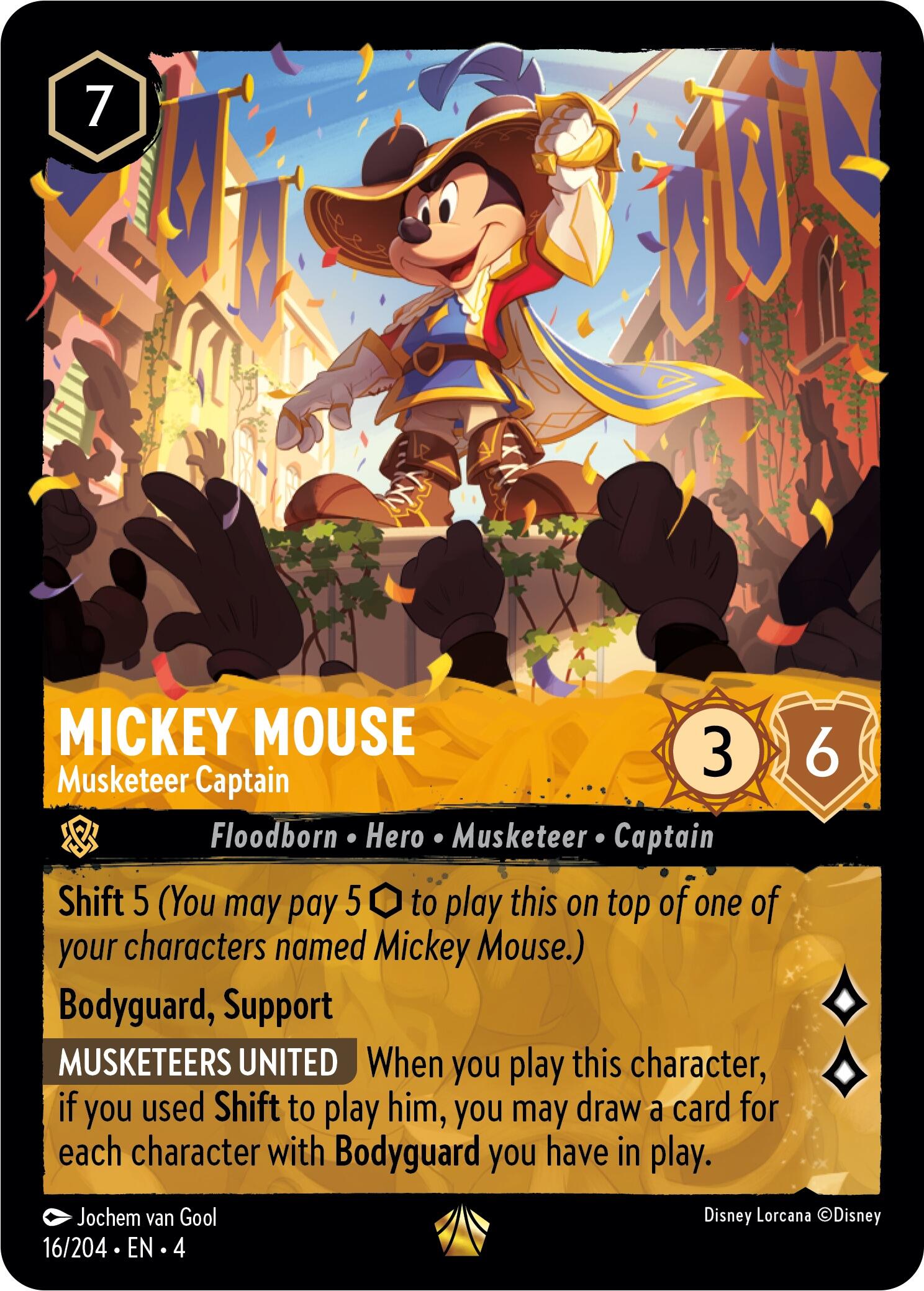 Mickey Mouse - Musketeer Captain (16/204) [Ursula's Return] | Fandemonia Ltd