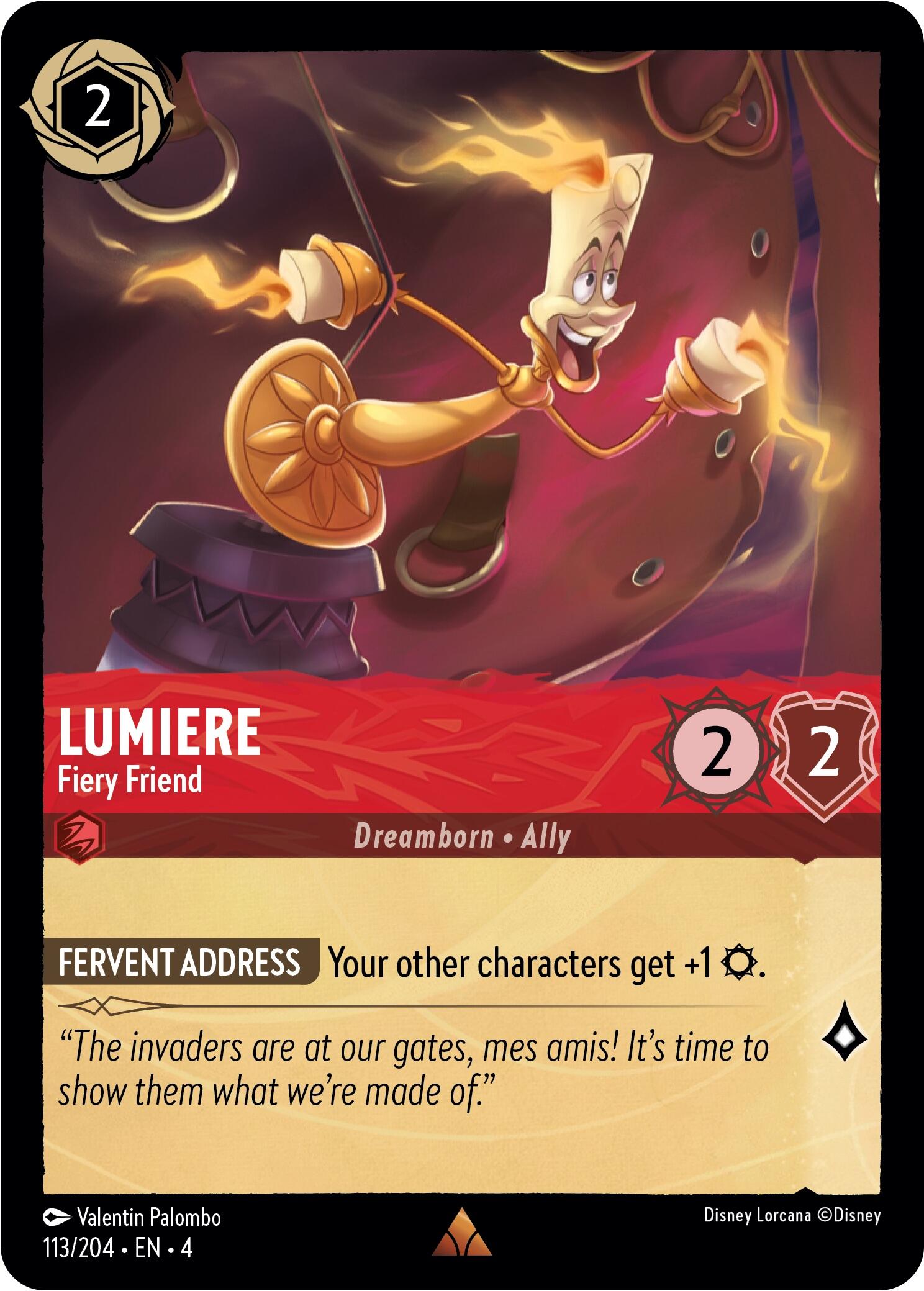 Lumiere - Fiery Friend (113/204) [Ursula's Return] | Fandemonia Ltd