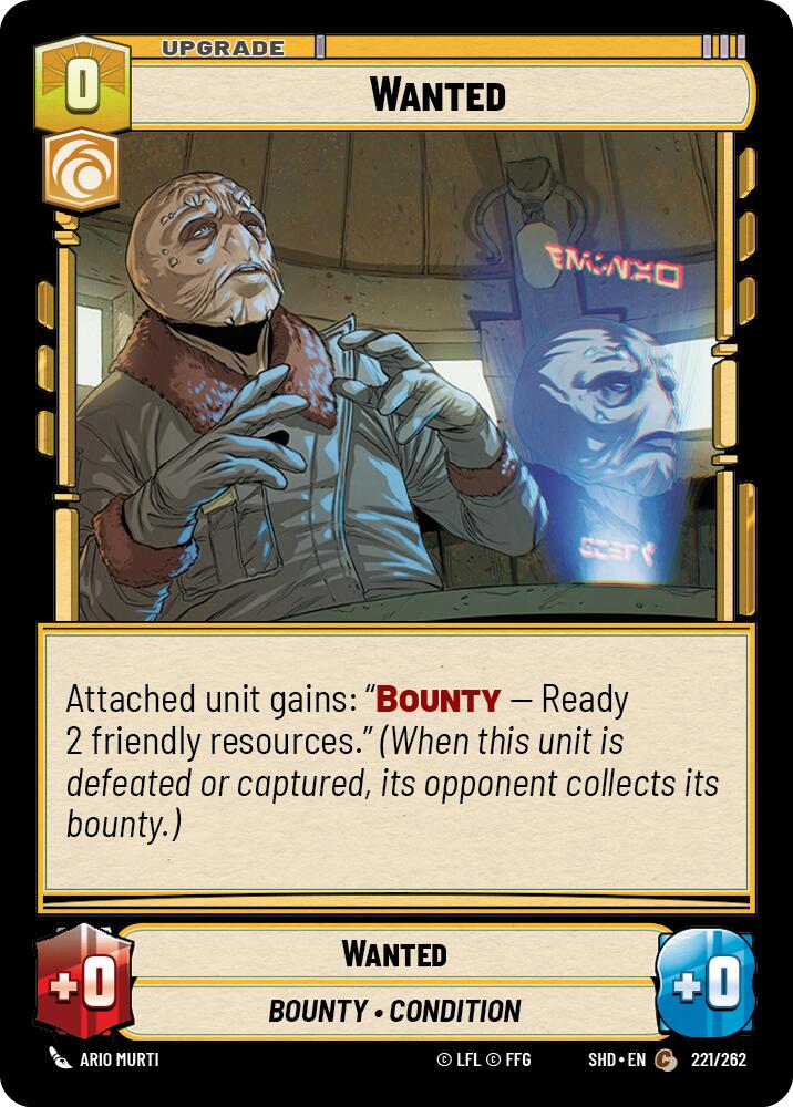 Wanted (221/262) (221/262) [Shadows of the Galaxy] | Fandemonia Ltd
