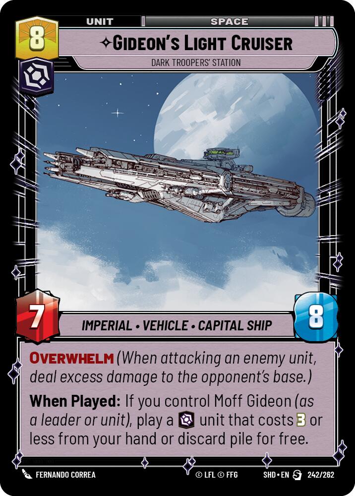Gideon's Light Cruiser - Dark Troopers' Station (242/262) (242/262) [Shadows of the Galaxy] | Fandemonia Ltd