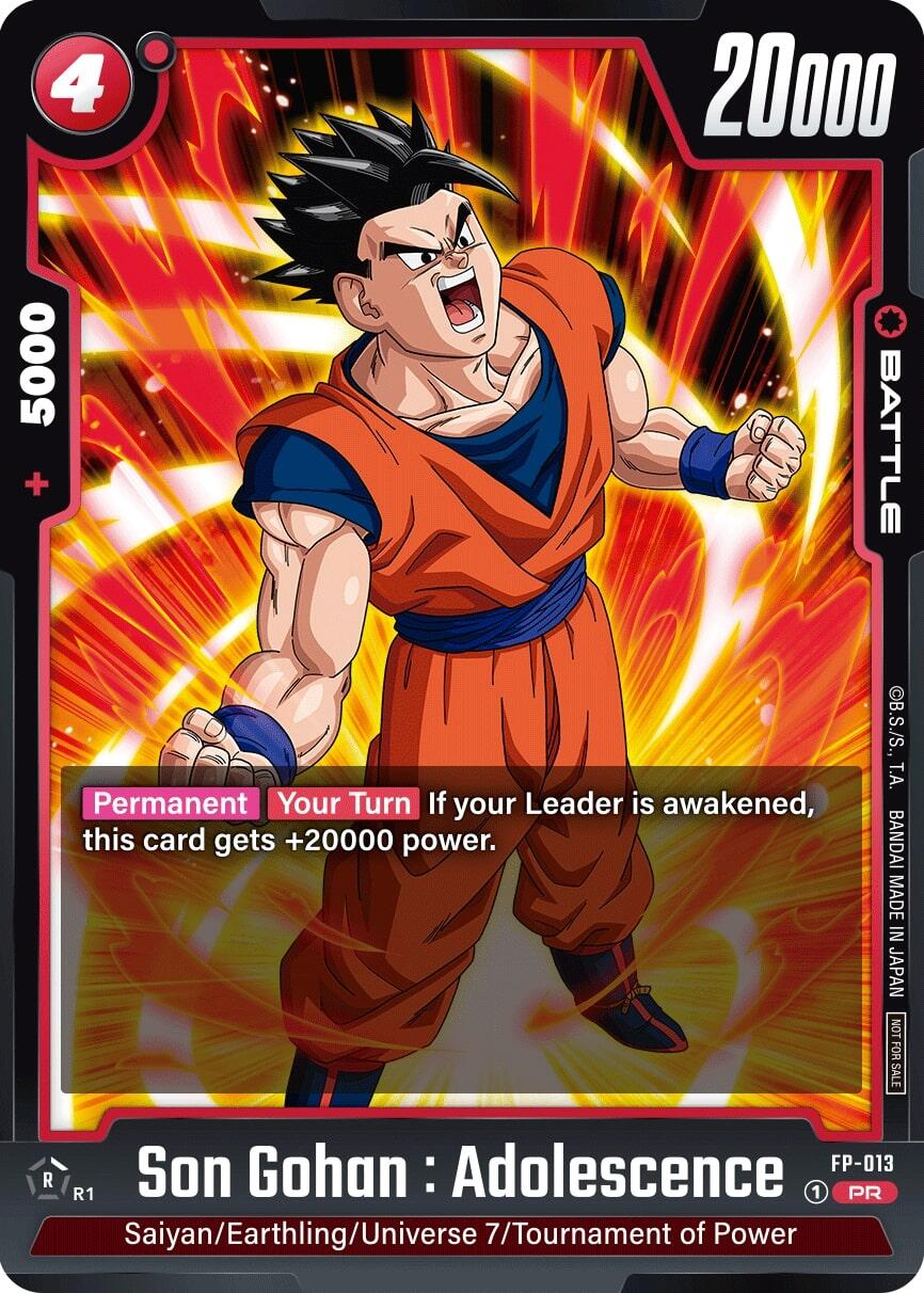 Son Gohan : Adolescence (FP-013) [Fusion World Promotion Cards] | Fandemonia Ltd