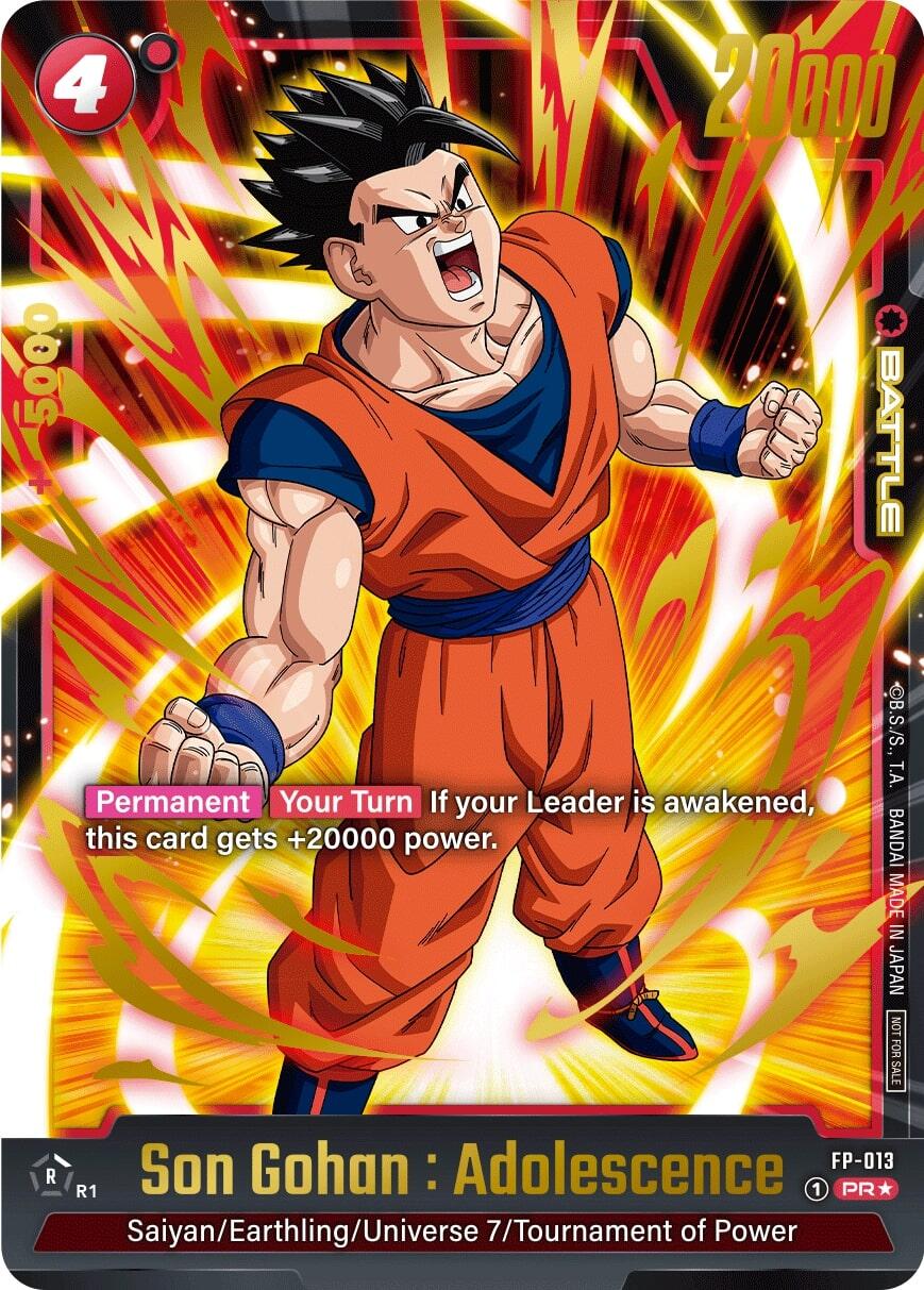 Son Gohan : Adolescence (FP-013) (Gold) [Fusion World Promotion Cards] | Fandemonia Ltd