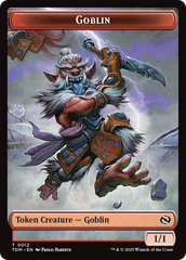 Goblin // Warrior Double-Sided Token [Tarkir: Dragonstorm Tokens] | Fandemonia Ltd