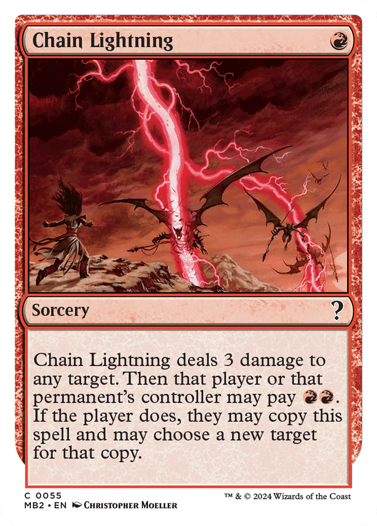 Chain Lightning (White Border) [Mystery Booster 2] | Fandemonia Ltd