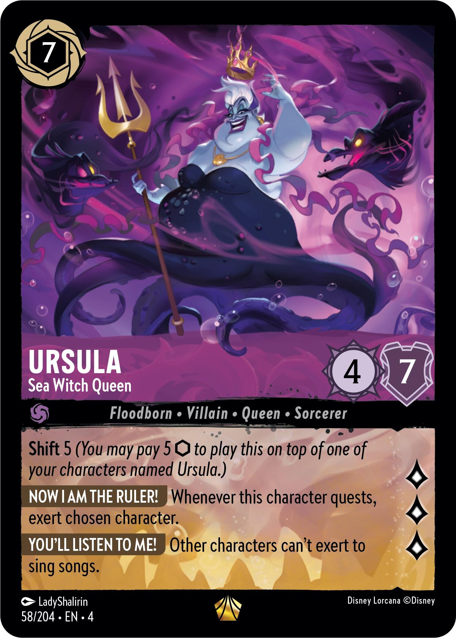 Ursula - Sea Witch Queen (58/204) [Ursula's Return] | Fandemonia Ltd