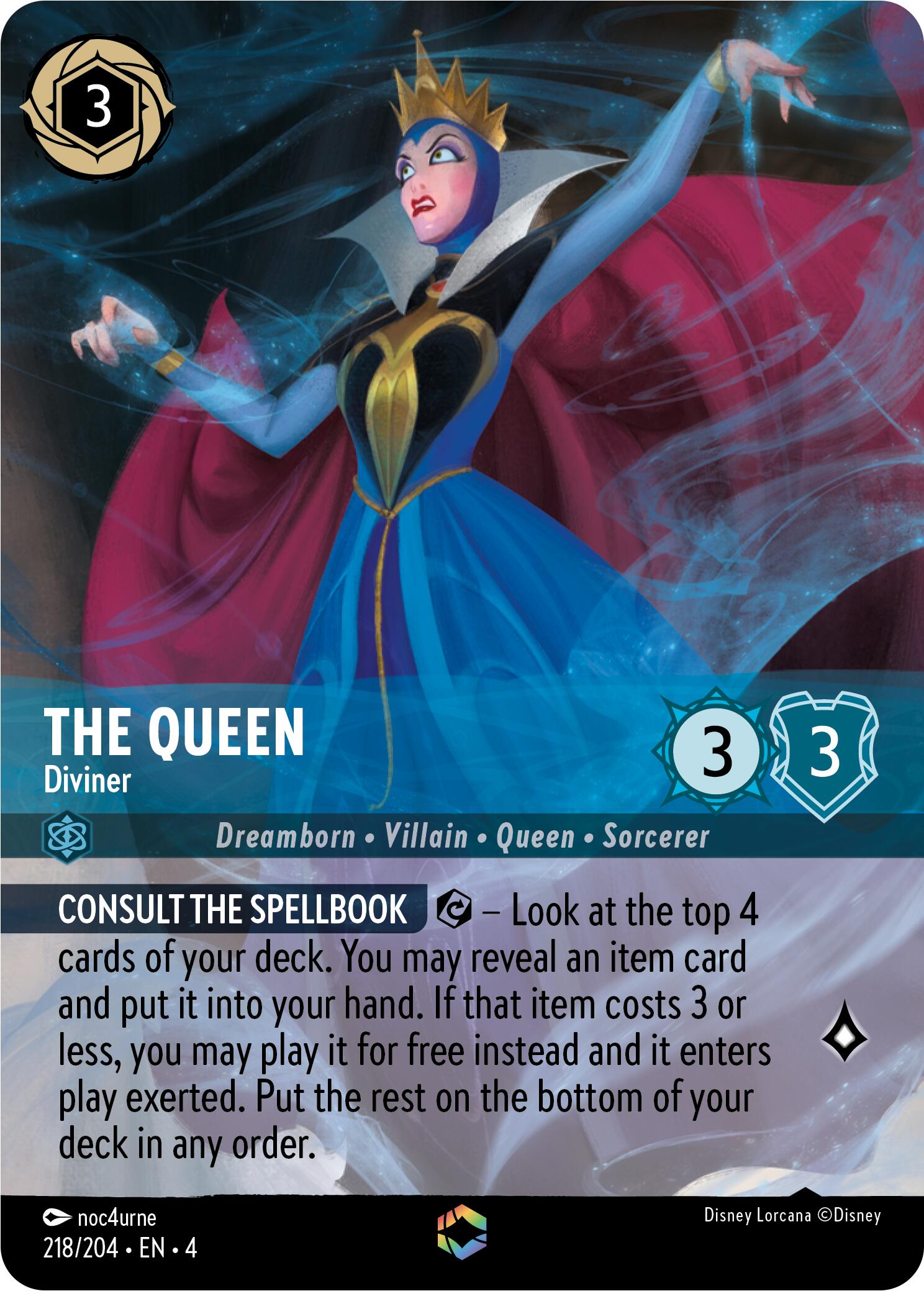 The Queen - Diviner (Enchanted) (218/204) [Ursula's Return] | Fandemonia Ltd