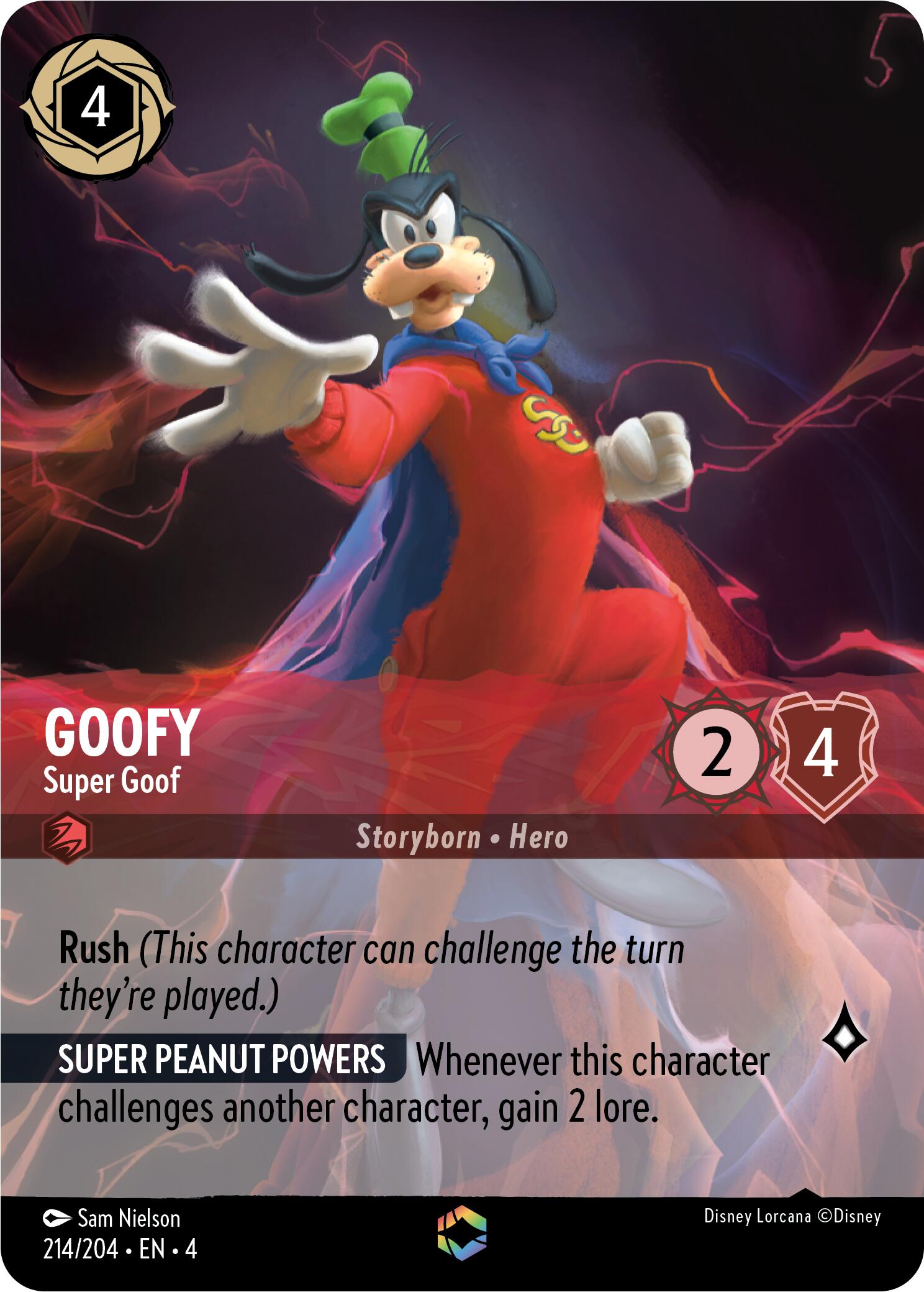 Goofy - Super Goof (Enchanted) (214/204) [Ursula's Return] | Fandemonia Ltd