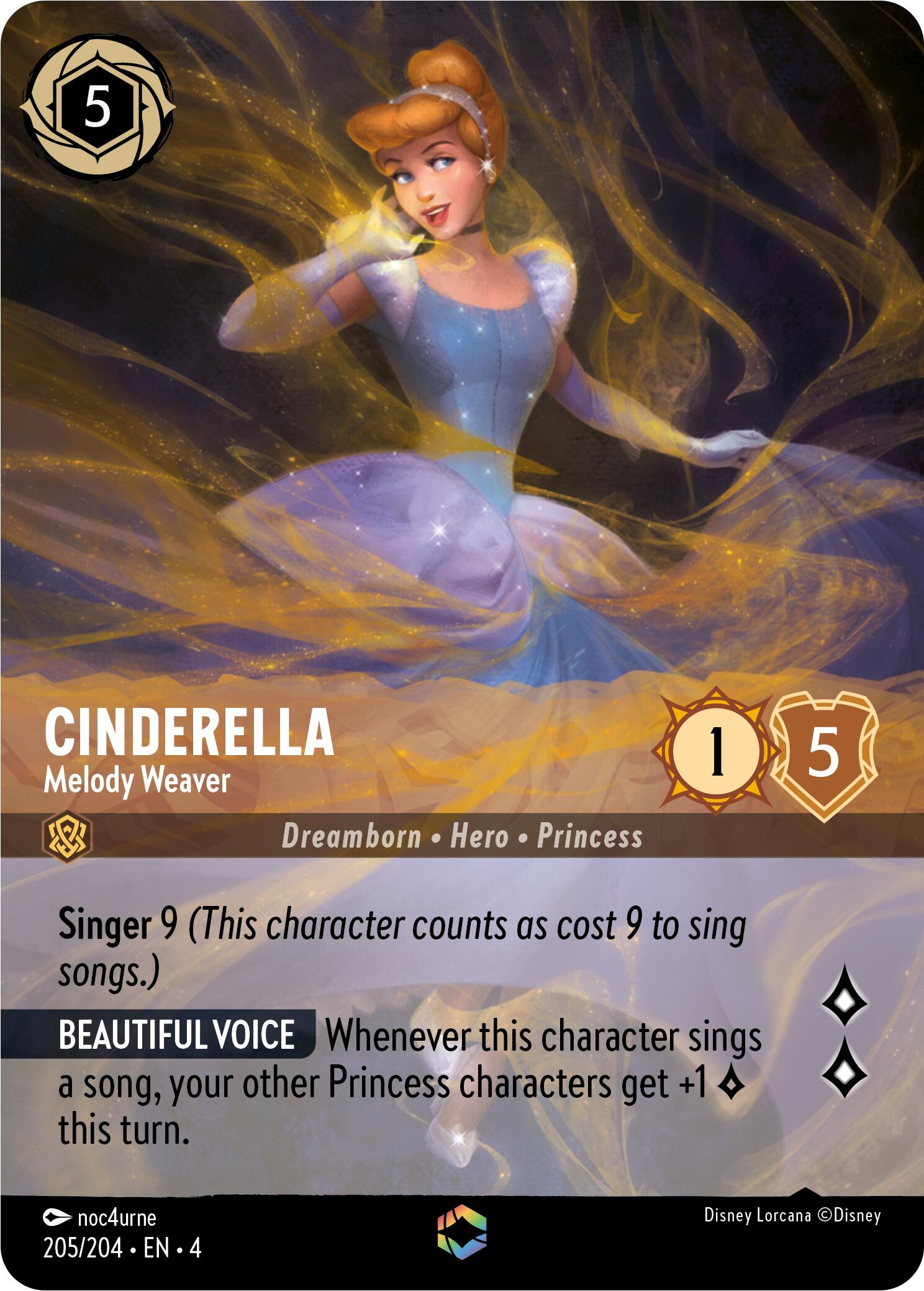 Cinderella - Melody Weaver (Enchanted) (205/204) [Ursula's Return] | Fandemonia Ltd