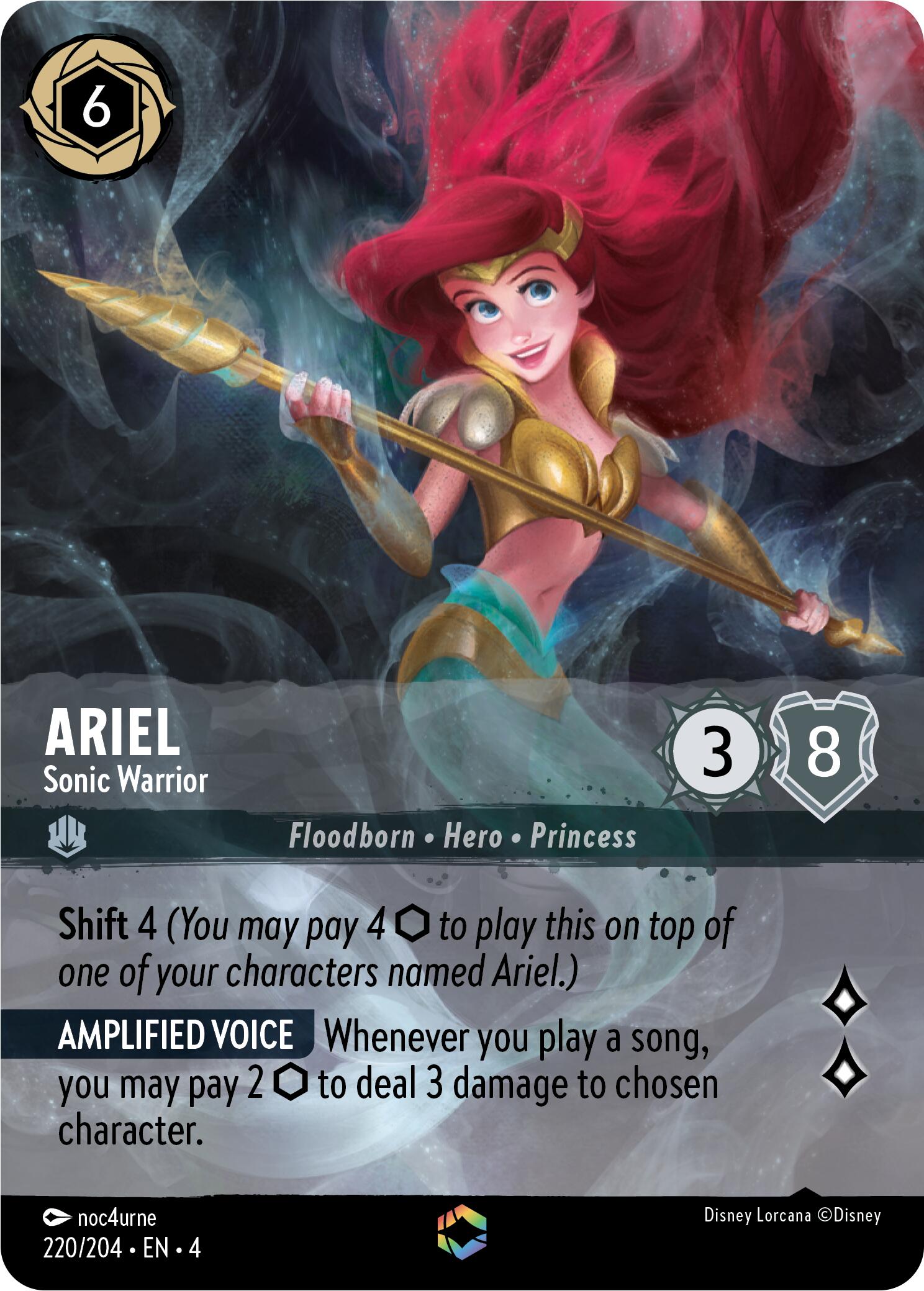 Ariel - Sonic Warrior (Enchanted) (220/204) [Ursula's Return] | Fandemonia Ltd