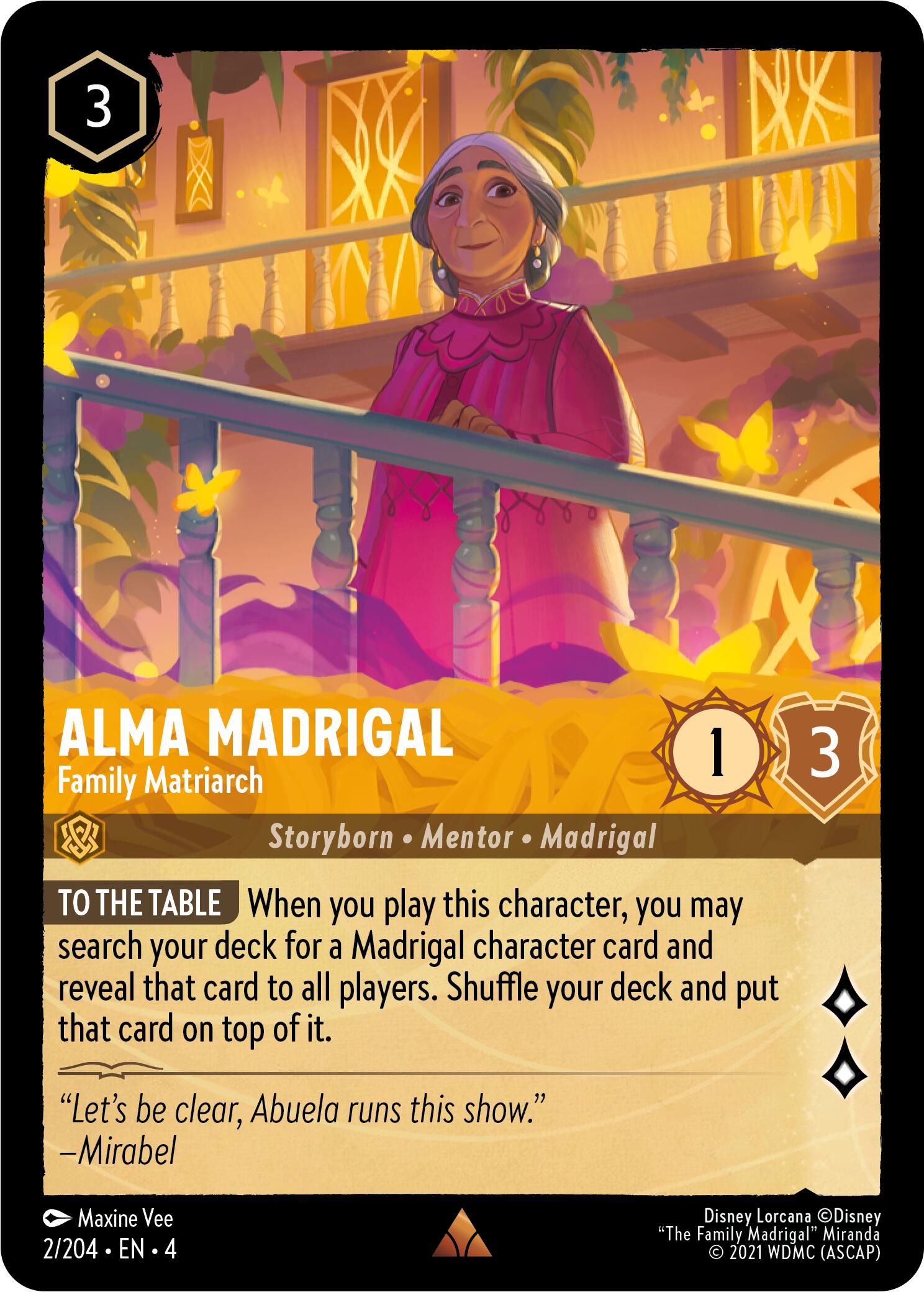 Alma Madrigal - Family Matriarch (2/204) [Ursula's Return] | Fandemonia Ltd