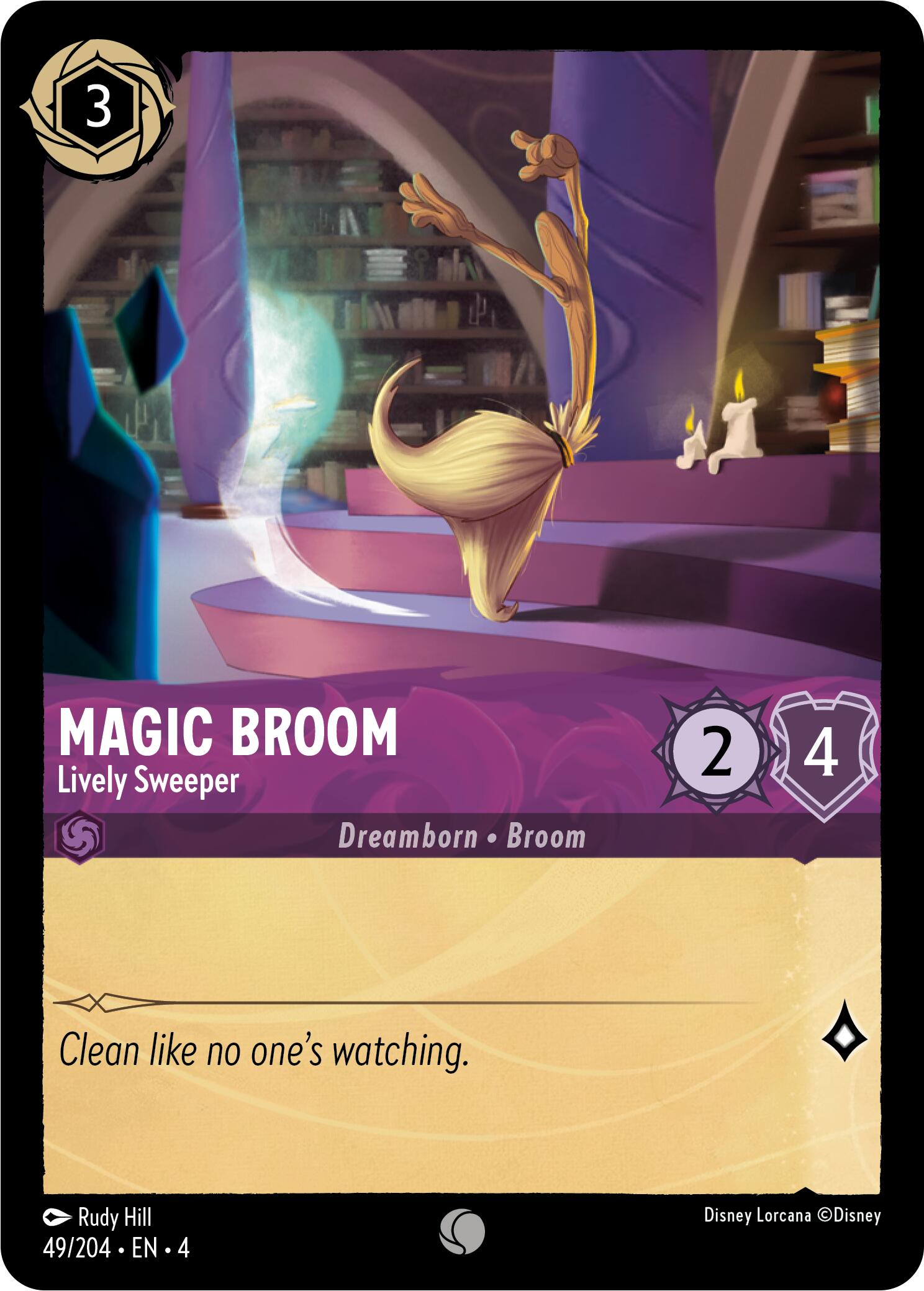 Magic Broom - Lively Sweeper (49/204) [Ursula's Return] | Fandemonia Ltd