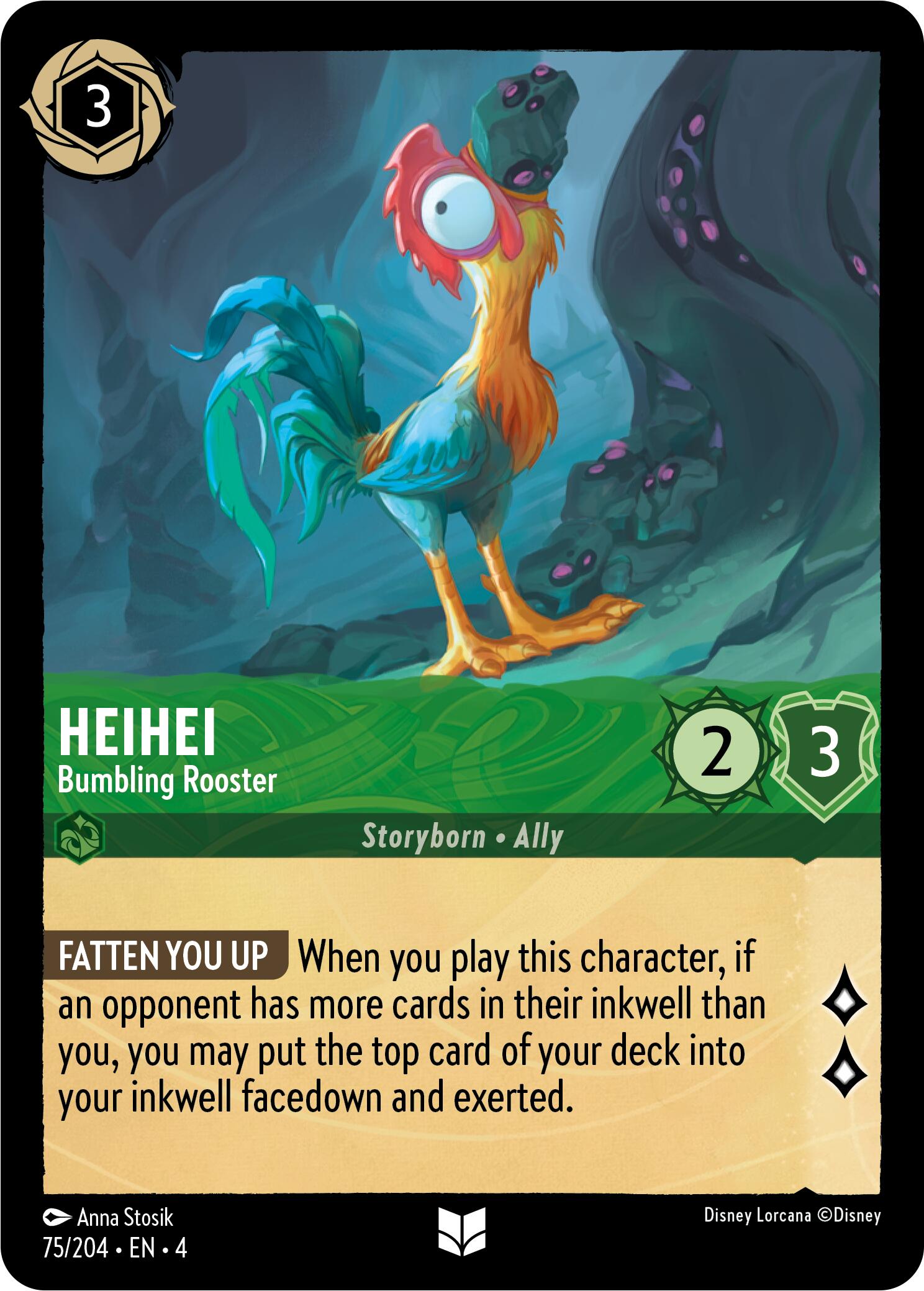 Heihei - Bumbling Rooster (75/204) [Ursula's Return] | Fandemonia Ltd