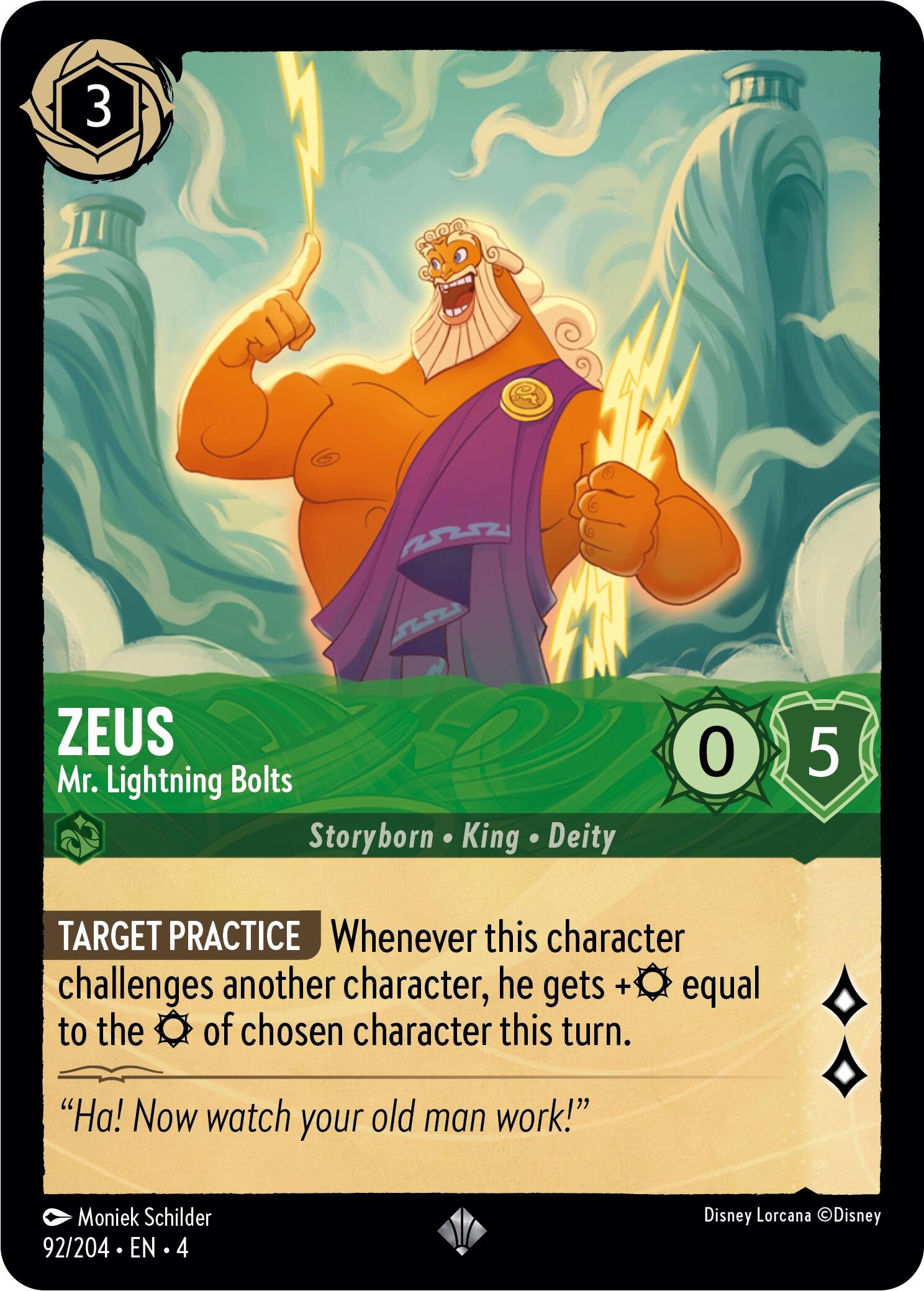 Zeus - Mr. Lightning Bolts (92/204) [Ursula's Return] | Fandemonia Ltd