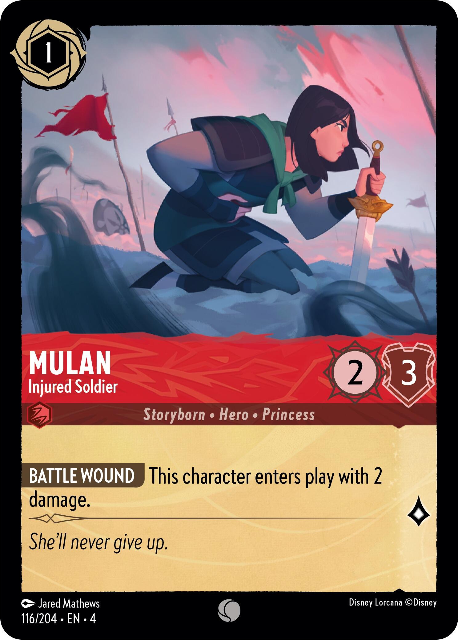Mulan - Injured Soldier (116/204) [Ursula's Return] | Fandemonia Ltd