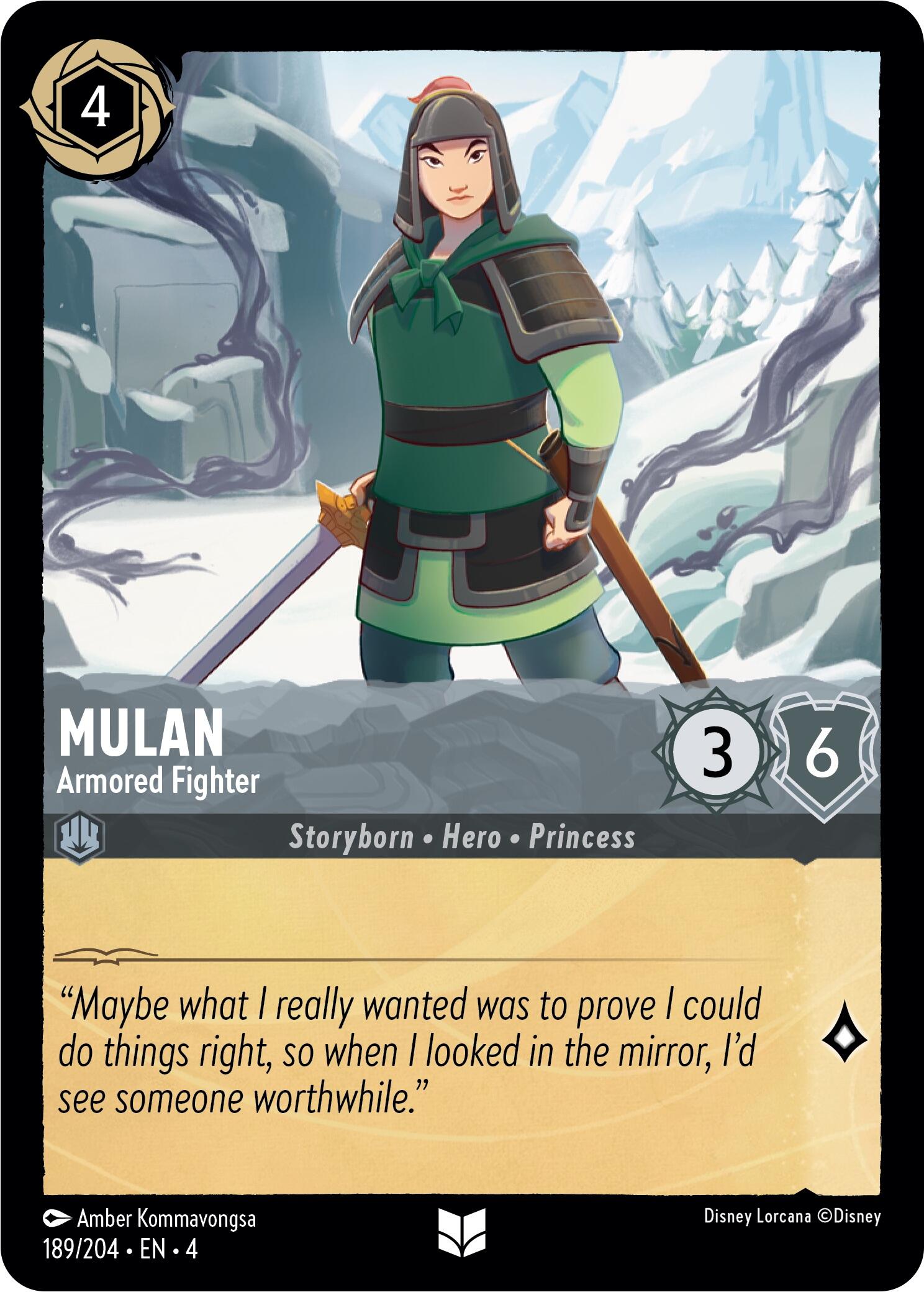 Mulan - Armored Fighter (189/204) [Ursula's Return] | Fandemonia Ltd