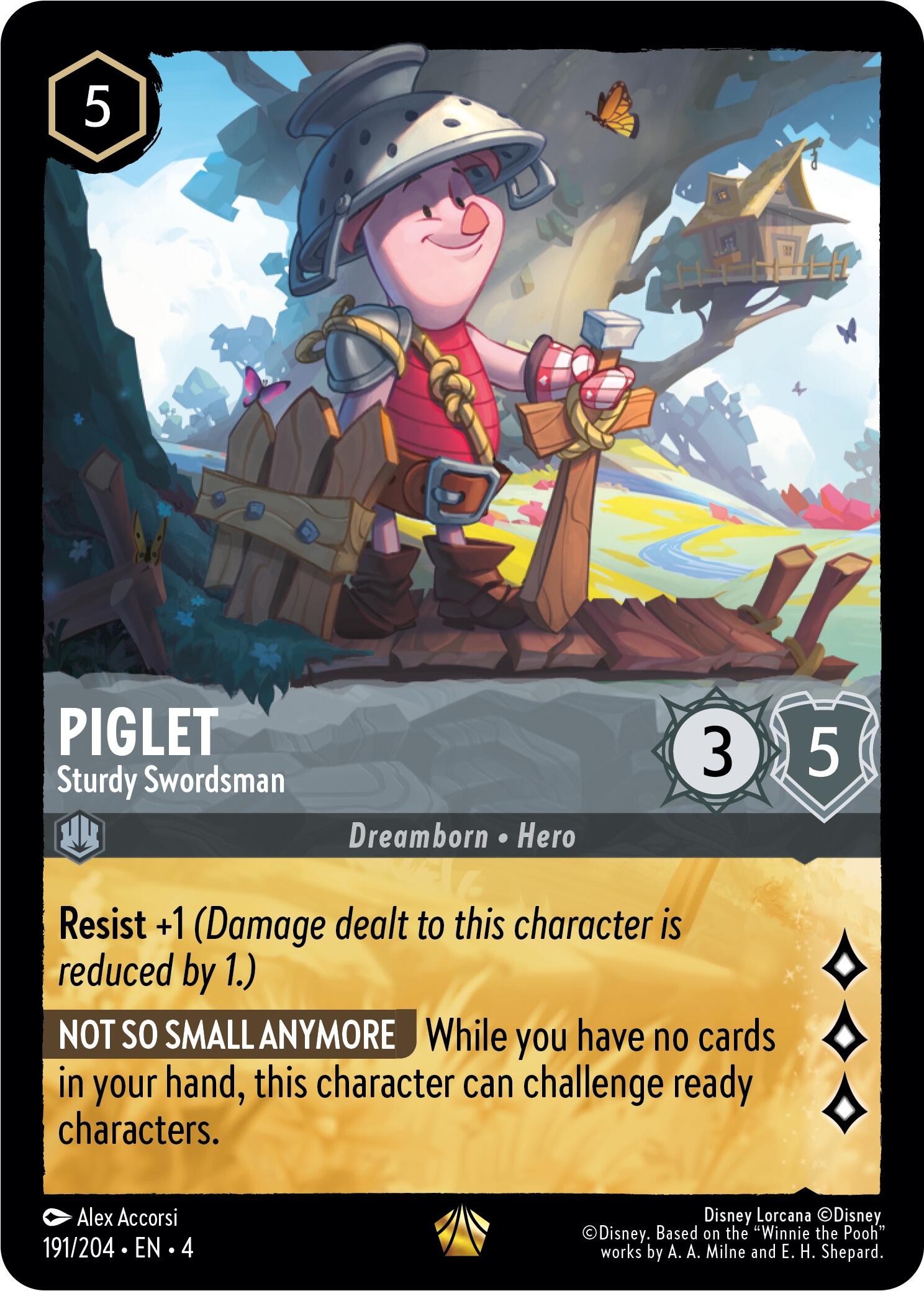 Piglet - Sturdy Swordsman (191/204) [Ursula's Return] | Fandemonia Ltd