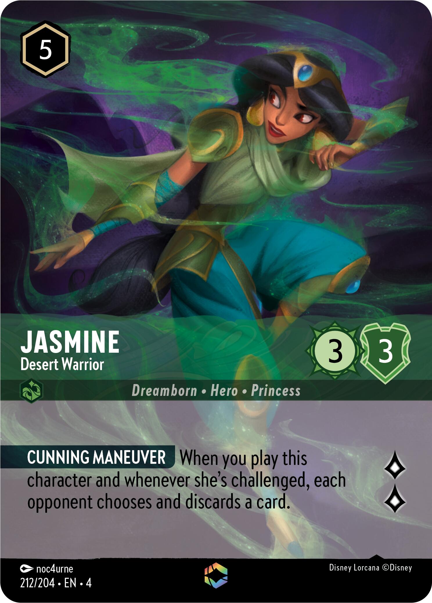 Jasmine - Desert Warrior (Enchanted) (212/204) [Ursula's Return] | Fandemonia Ltd