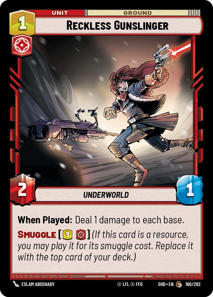 Reckless Gunslinger (160/262) (160/262) [Shadows of the Galaxy] | Fandemonia Ltd