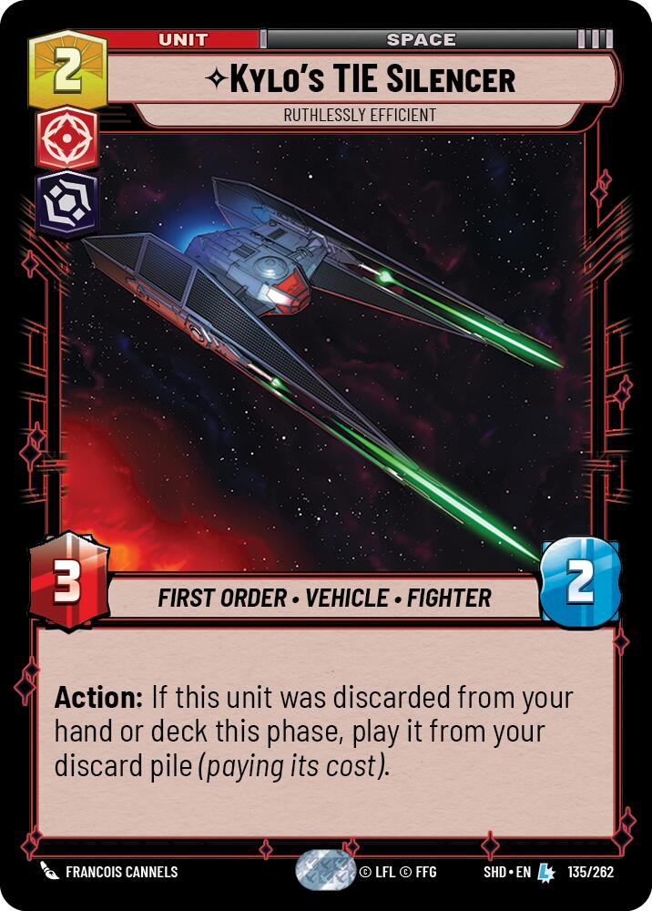 Kylo's TIE Silencer - Ruthlessly Efficient (135/262) (135/262) [Shadows of the Galaxy] | Fandemonia Ltd