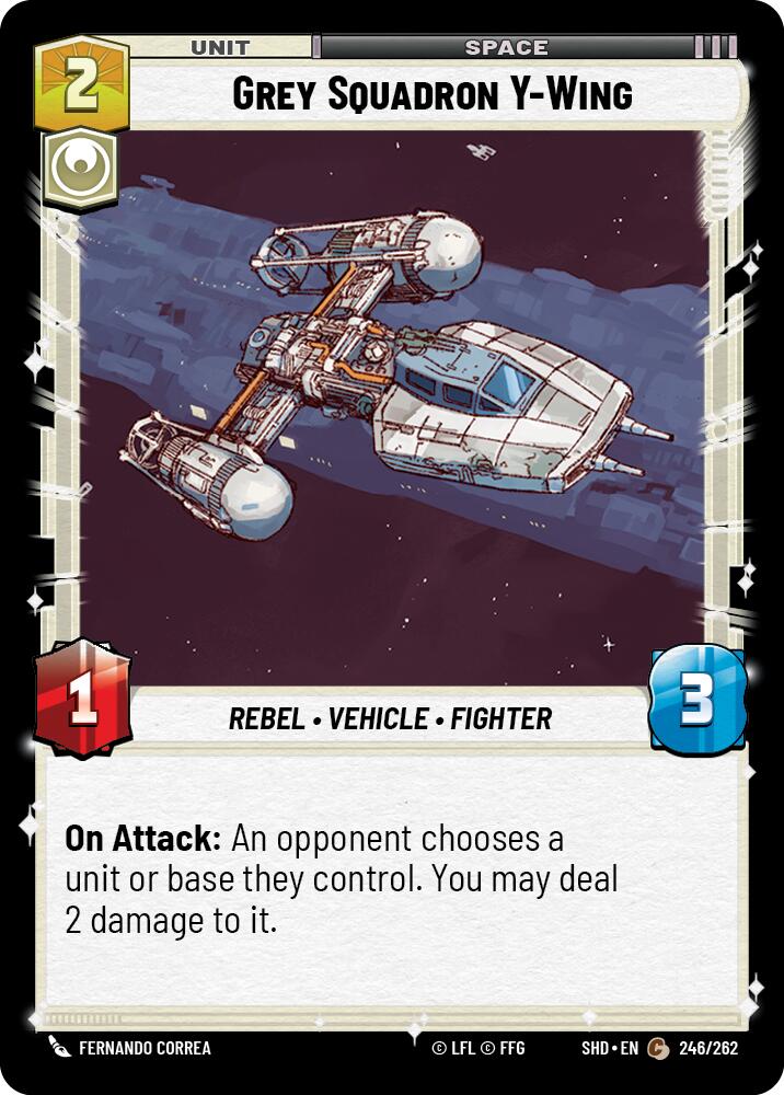 Grey Squadron Y-Wing (246/262) (246/262) [Shadows of the Galaxy] | Fandemonia Ltd