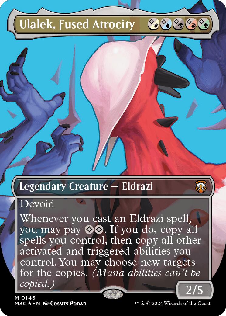 Ulalek, Fused Atrocity (Borderless) (Ripple Foil) [Modern Horizons 3 Commander] | Fandemonia Ltd