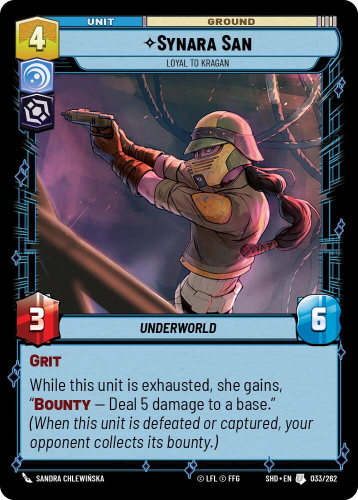 Synara San - Loyal to Kragan (033/262) (033/262) [Shadows of the Galaxy] | Fandemonia Ltd