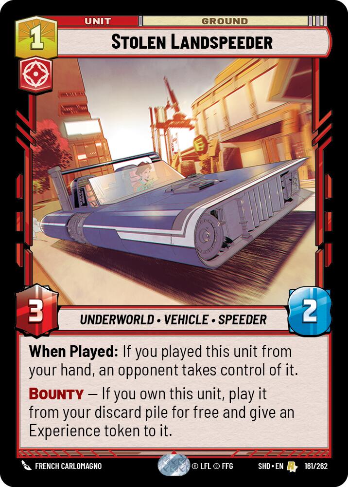 Stolen Landspeeder (161/262) (161/262) [Shadows of the Galaxy] | Fandemonia Ltd