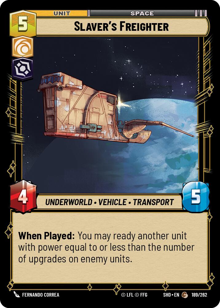 Slaver's Freighter (189/262) (189/262) [Shadows of the Galaxy] | Fandemonia Ltd