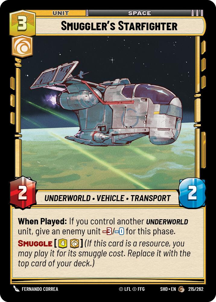 Smuggler's Starfighter (215/262) (215/262) [Shadows of the Galaxy] | Fandemonia Ltd
