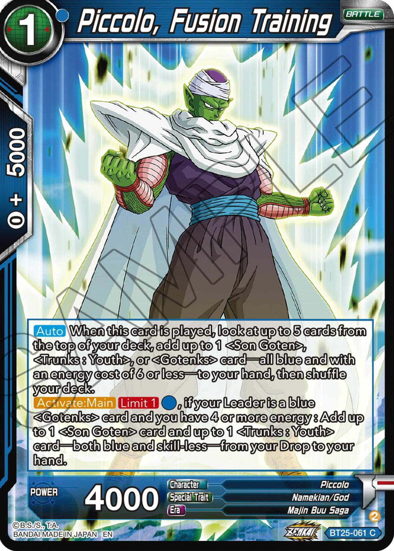 Piccolo, Fusion Training (BT25-061) [Legend of the Dragon Balls] | Fandemonia Ltd