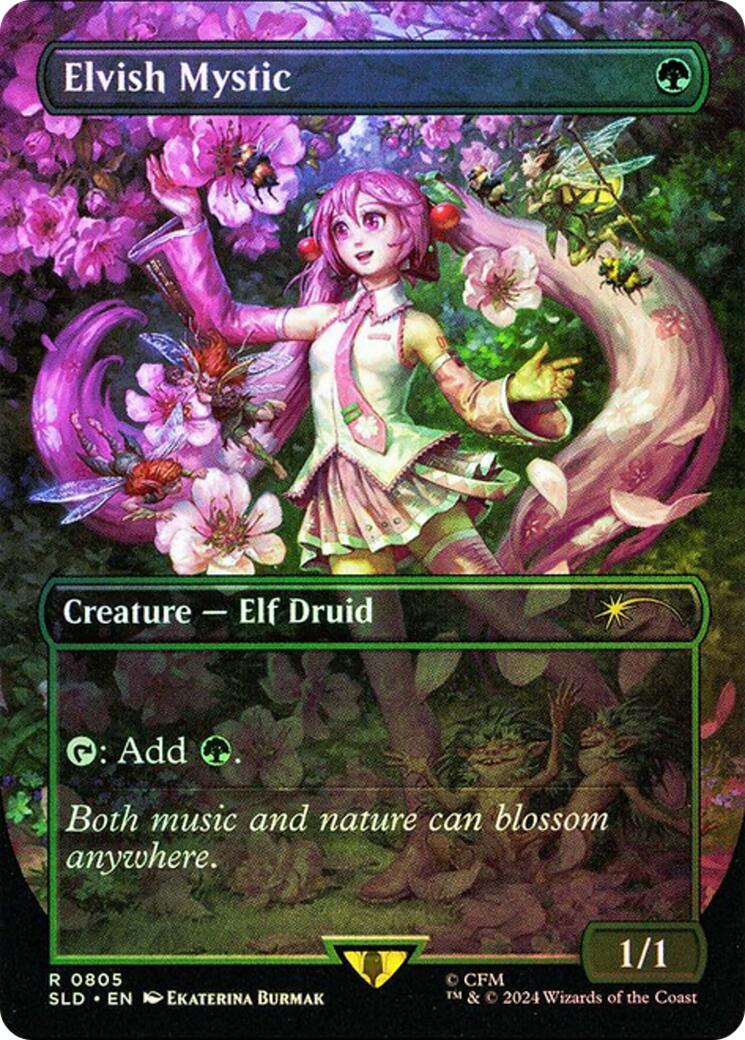 Elvish Mystic (0805 - Japanese Rainbow Foil) [Secret Lair Drop Series] | Fandemonia Ltd