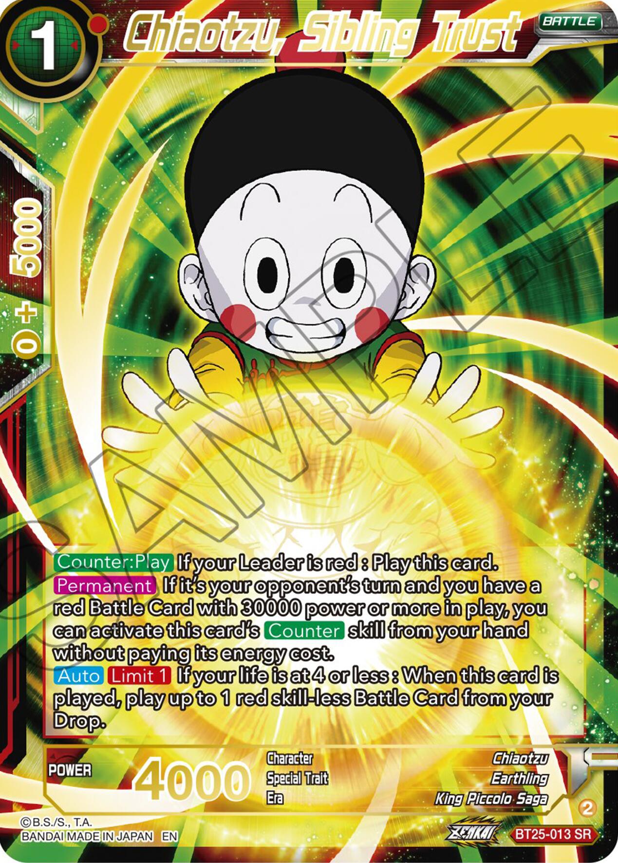 Chiaotzu, Sibling Trust (BT25-013) [Legend of the Dragon Balls] | Fandemonia Ltd