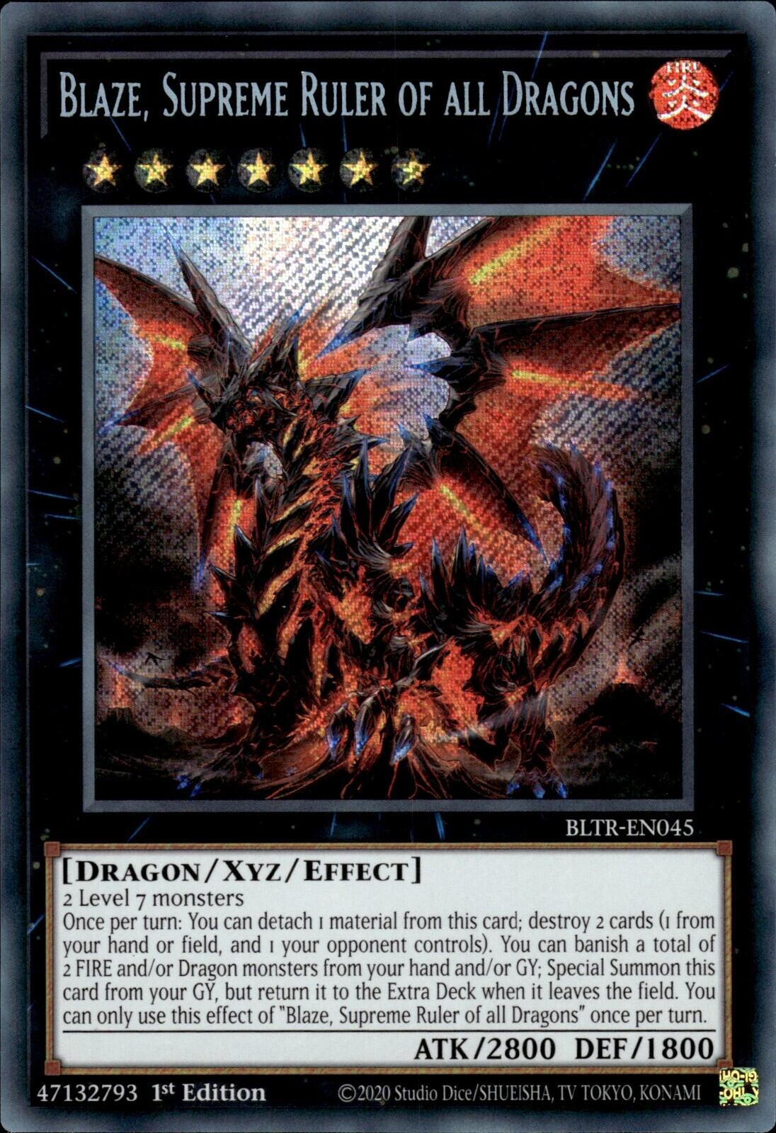 Blaze, Supreme Ruler of all Dragons [BLTR-EN045] Secret Rare | Fandemonia Ltd