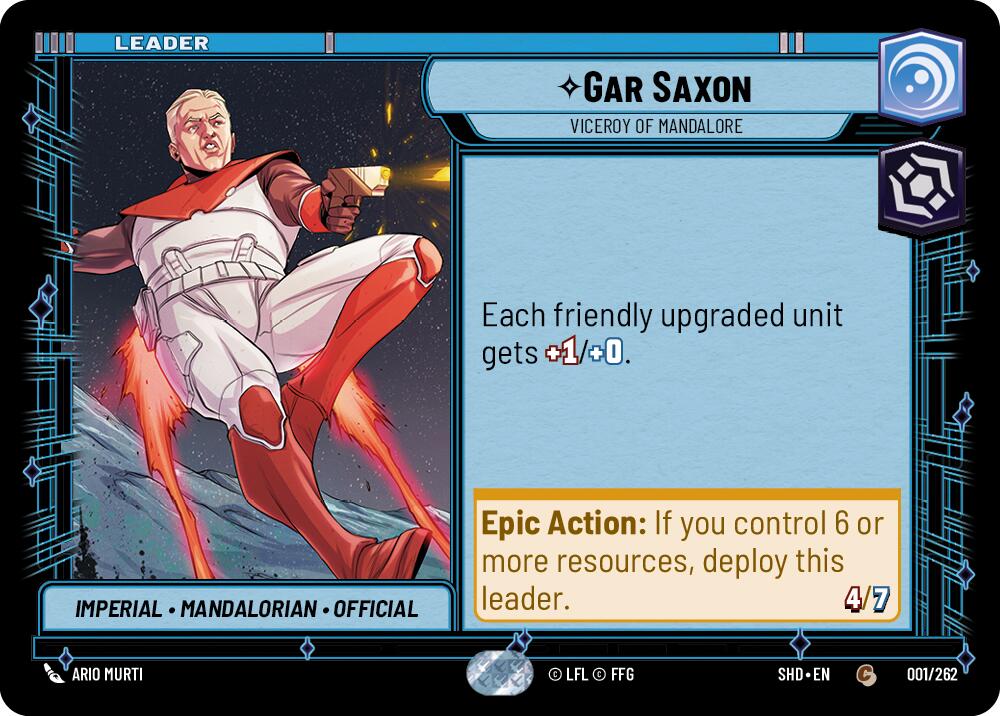 Gar Saxon - Viceroy of Mandalore (001/262) (001/262) [Shadows of the Galaxy] | Fandemonia Ltd