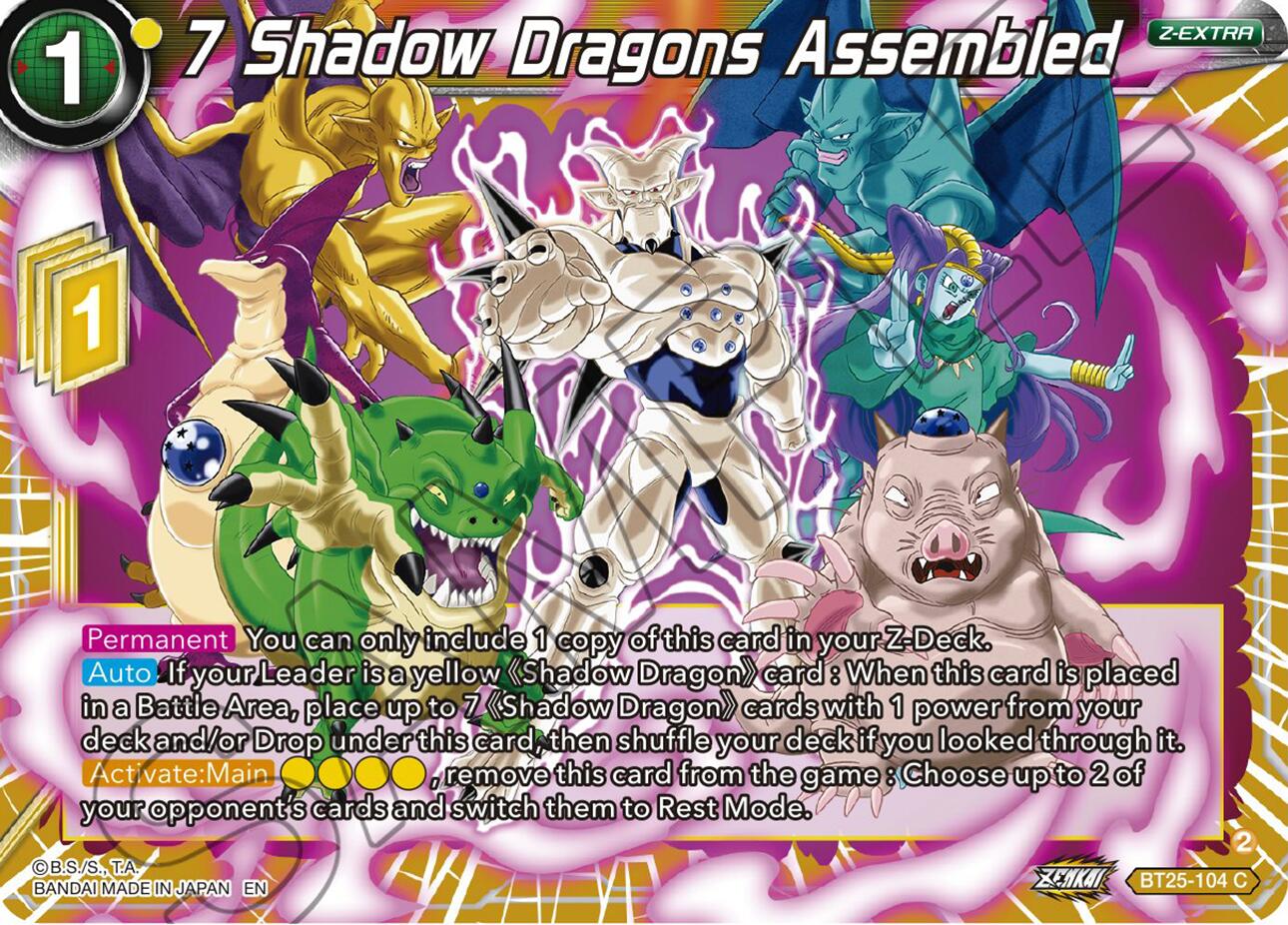 7 Shadow Dragons Assembled (BT25-104) [Legend of the Dragon Balls] | Fandemonia Ltd