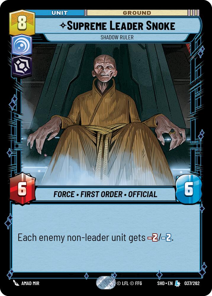 Supreme Leader Snoke - Shadow Ruler (037/262) (037/262) [Shadows of the Galaxy] | Fandemonia Ltd