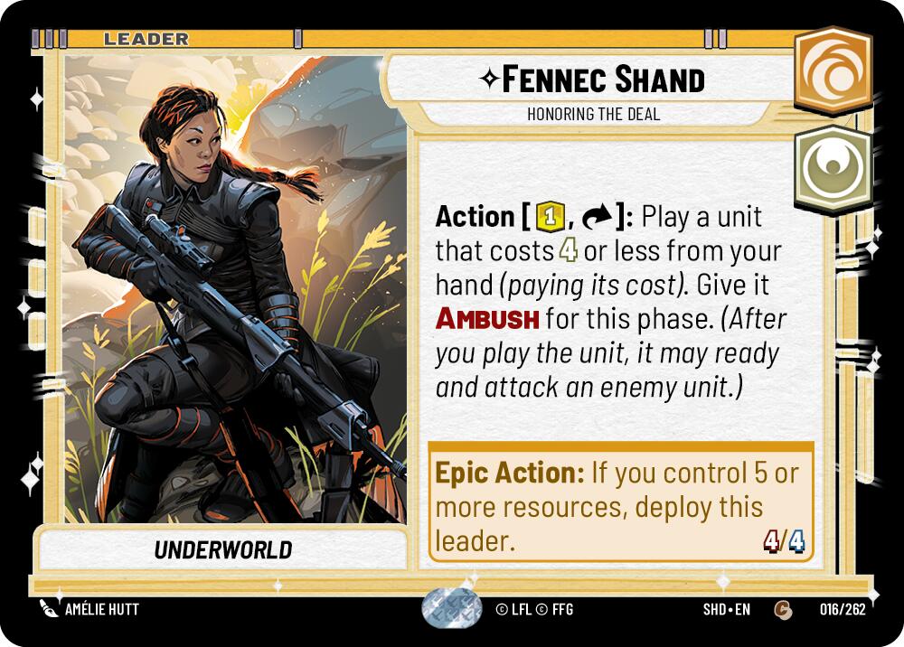 Fennec Shand - Honoring the Deal (016/262) (016/262) [Shadows of the Galaxy] | Fandemonia Ltd
