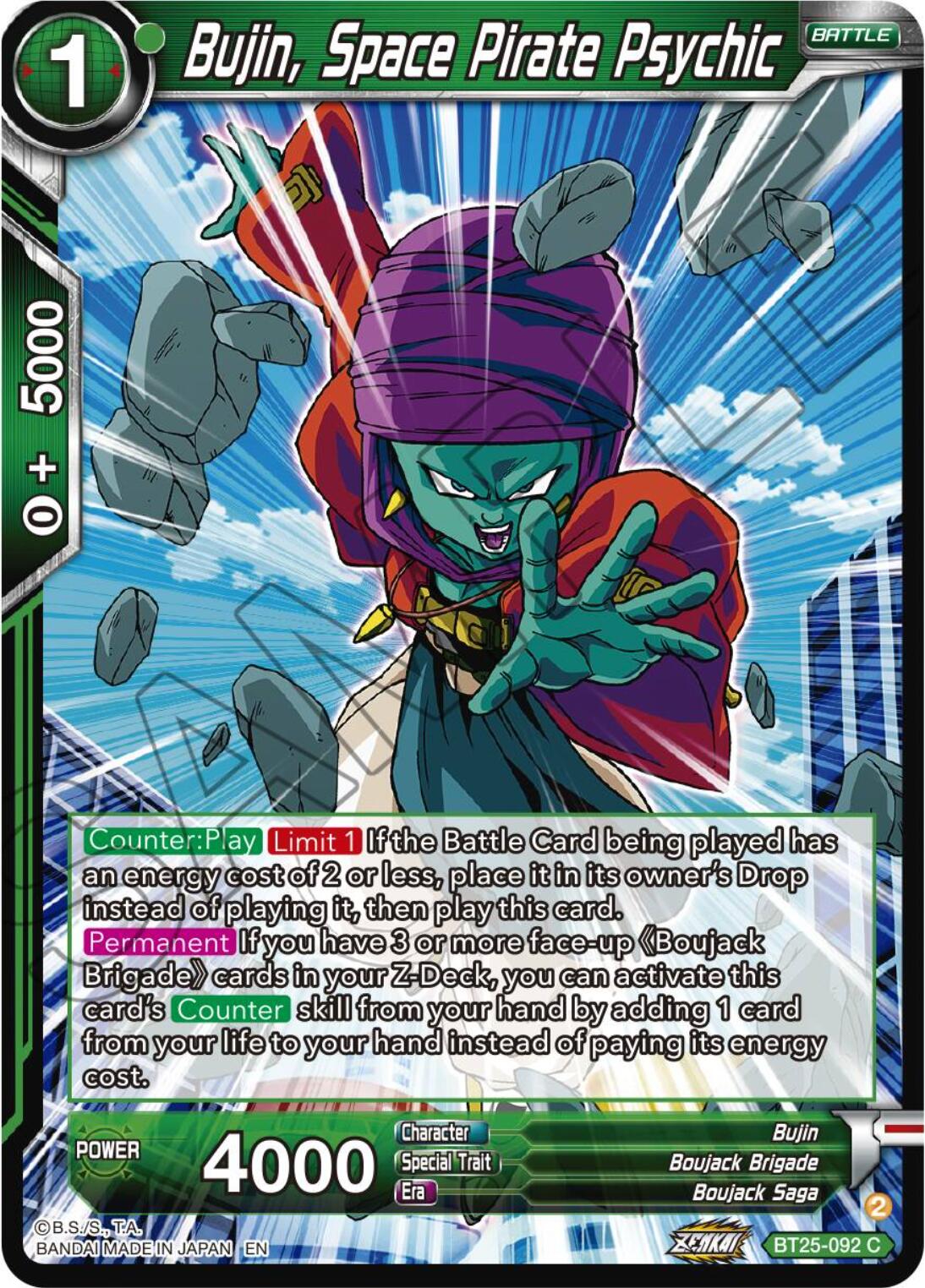 Bujin, Space Pirate Psychic (BT25-092) [Legend of the Dragon Balls] | Fandemonia Ltd